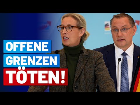 Alice Weidel macht Presse Klartext-Ansage! PK mit Tino Chrupalla – AfD-Fraktion im Bundestag