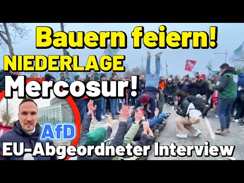 Bauern feiern Mercosur Niederlage! AfD EU Abgeordneter bei Landwirten Interview: Keine Brandmauer!