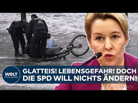 BERLIN: Glatteis-Chaos auf den Gehwegen! Lebensgefahr! – Doch die SPD will nichts ändern!