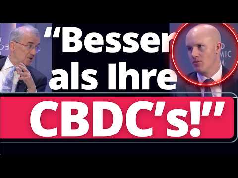 Davos: Coinbase CEO schult Französischen Zentralbanker ein!
