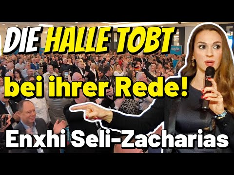 Die Halle TOBT bei ihrer Rede! 💥 Enxhi Seli-Zacharias Parteikongress AfD NRW in Mülheim & Interview