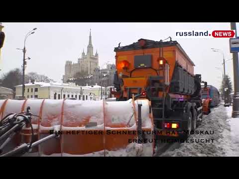 Ein heftiger Schneesturm hat Moskau erneut heimgesucht Ein heftiger Schneesturm hat Moskau erneut heimgesucht