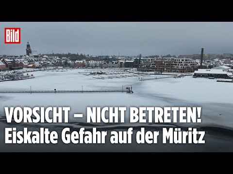 EIS-ALARM AN DER MÜRITZ: Deutschlands größter Binnensee komplett zugefroren! Achtung Gefahr EIS-ALARM AN DER MÜRITZ: Deutschlands größter Binnensee komplett zugefroren! Achtung Gefahr