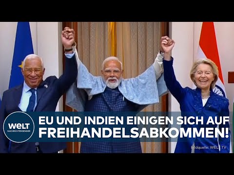 EU UND INDIEN: Nach fast 20 Jahren Verhandlungen einigen sich beide Seiten auf Freihandelsabkommen EU UND INDIEN: Nach fast 20 Jahren Verhandlungen einigen sich beide Seiten auf Freihandelsabkommen