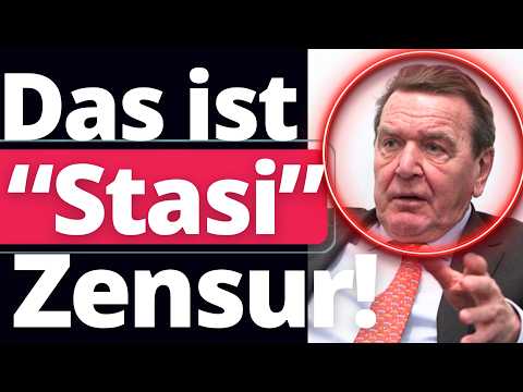 Gerhard Schröder zerlegt die gesamte Bundesregierung! „Zensurnetzwerke wie die Stasi!“