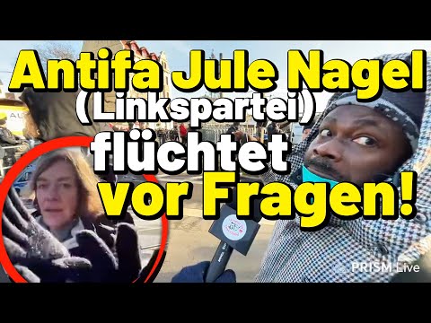 Jule Nagel FLÜCHTET vor Fragen! Linkspartei Politikerin in Erklärungsnot Leipzig Antifa vs Antifa