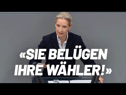 „Sie belügen Ihre Wähler!“ – Alice Weidel – AfD „Sie belügen Ihre Wähler!“ – Alice Weidel – AfD
