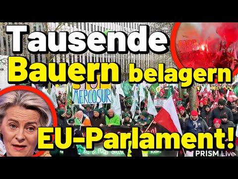 Tausende Bauern BELAGERN EU-Parlament & fordern Rücktritt von Ursula von der Leyen! Mercosur Teil 1
