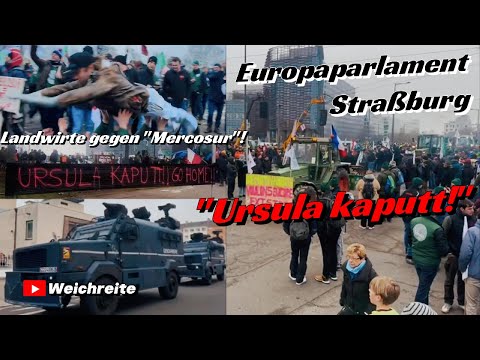 „Ursula kaputt!“ Landwirte gegen Mercosur! Europaparlament Straßburg 20.1.26 „Ursula kaputt!“ Landwirte gegen Mercosur! Europaparlament Straßburg 20.1.26