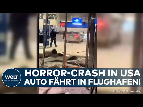 USA: Horror in Detroit! Auto fährt in Abflughalle vom Flughafen! Viele Verletzte! Fahrer gefasst