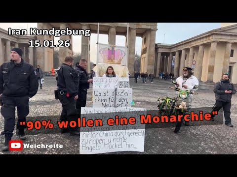 „90% wollen eine Monarchie!“ Iran Kundgebung Berlin: „Gegen islamisches Regime…“ 15.01.2026 „90% wollen eine Monarchie!“ Iran Kundgebung Berlin: „Gegen islamisches Regime…“ 15.01.2026