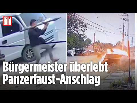 Philippinen: Bürgermeister überlebt Anschlag mit Panzerfaust vor dem Rathaus Philippinen: Bürgermeister überlebt Anschlag mit Panzerfaust vor dem Rathaus