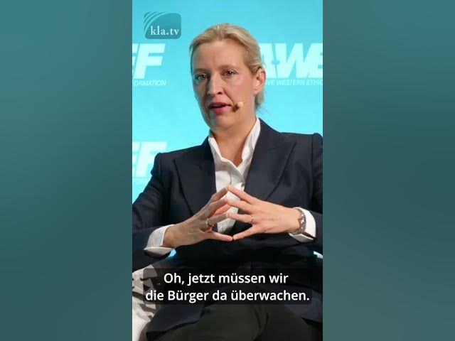Alice Weidel: Überwachungsstaat, Goldverbot und unangenehme Bürger…👀: www.kla.tv/39569 Alice Weidel: Überwachungsstaat, Goldverbot und unangenehme Bürger…👀: www.kla.tv/39569