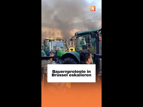 Bauernproteste in Brüssel eskalieren Bauernproteste in Brüssel eskalieren
