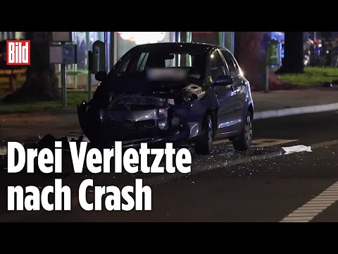 CHAOSFAHRT IN GIEßEN: Auto rast in Bushaltestelle – mehrere Verletzte CHAOSFAHRT IN GIEßEN: Auto rast in Bushaltestelle – mehrere Verletzte