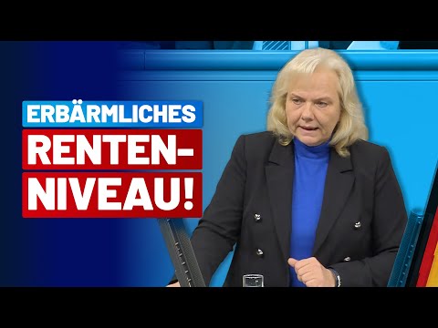 Ein erbärmliches Rentenniveau! Ulrike Schielke-Ziesing – AfD-Fraktion im Bundestag Ein erbärmliches Rentenniveau! Ulrike Schielke-Ziesing – AfD-Fraktion im Bundestag