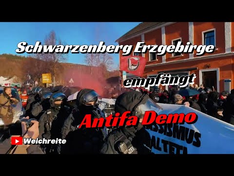 Erzgebirge empfängt Antifa Demo 13.12.25 Schwarzenberg Teil 1