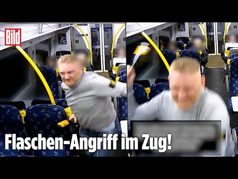 FLASCHEN-ATTACKE IM ZUG: Betrunkener Passagier verletzt zwei Fahrgäste – Prozess läuft FLASCHEN-ATTACKE IM ZUG: Betrunkener Passagier verletzt zwei Fahrgäste – Prozess läuft