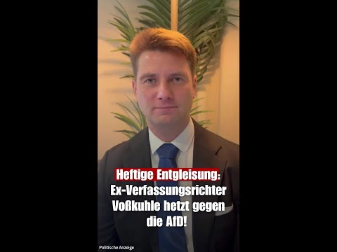 Heftige Entgleisung: Ex-Verfassungsrichter Voßkuhle hetzt gegen die AfD! | René Aust (AfD)