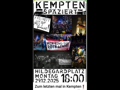 Kempten Montagsprotest & Gegendemo 29.12.25