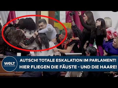MEXIKO: AUTSCH! Totale Eskalation im Parlament! Hier fliegen die Fäuste – und Haare!