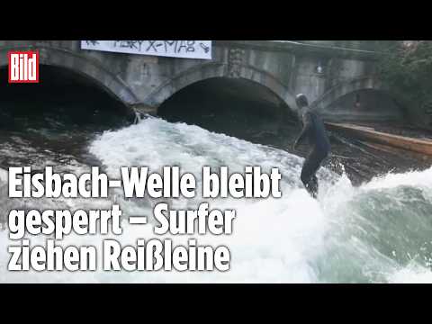 MÜNCHEN: Eisbach-Surfer stoppen Rettungsversuch nach monatelangem Streit mit der Stadt!