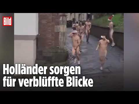 NACKT-LAUF IN KLEVE: Männer versetzen Innenstadt in Aufruhr NACKT-LAUF IN KLEVE: Männer versetzen Innenstadt in Aufruhr