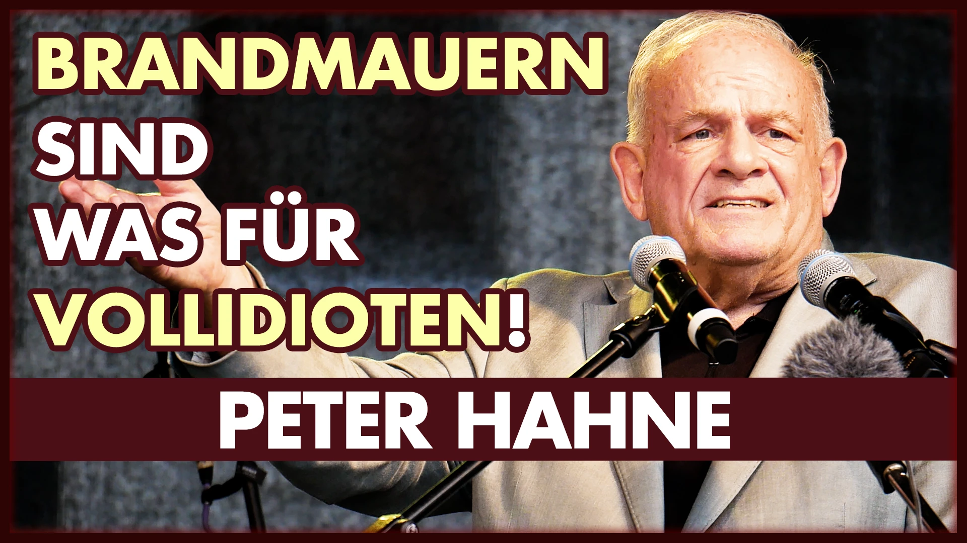 Peter Hahne: Brandmauern sind etwas für Vollidioten! Peter Hahne: Brandmauern sind etwas für Vollidioten!