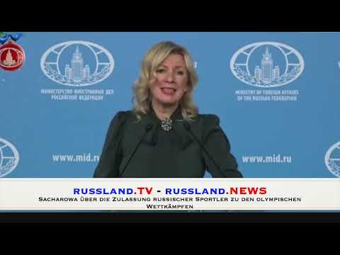 Sacharowa über die Zulassung russischer Sportler zu den olympischen Wettkämpfen Sacharowa über die Zulassung russischer Sportler zu den olympischen Wettkämpfen
