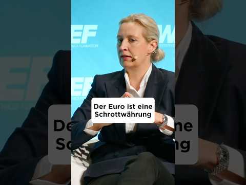 Schrottwährung! Was Alice Weidel vom Euro hält und wovor sie eindringlich warnt. Schrottwährung! Was Alice Weidel vom Euro hält und wovor sie eindringlich warnt.