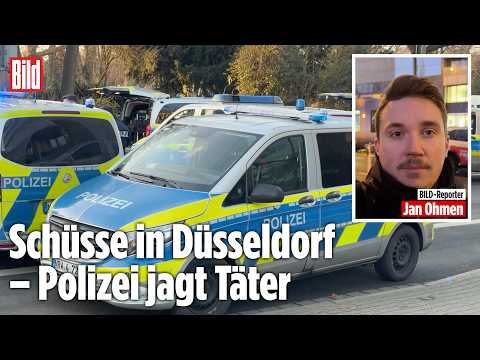 SCHÜSSE IN DÜSSELDORF: Brutaler Angriff auf offener Straße – Polizei jagt Täter