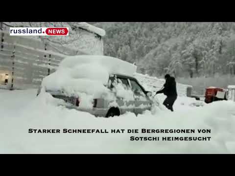Starker Schneefall hat die Bergregionen von Sotschi heimgesucht Starker Schneefall hat die Bergregionen von Sotschi heimgesucht