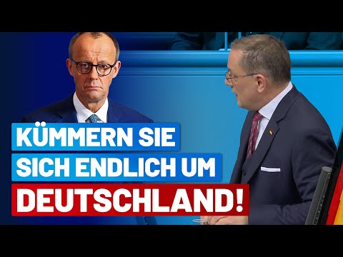 Tino Chrupalla rechnet mit Merz‘ Politik ab! AfD-Fraktion im Bundestag Tino Chrupalla rechnet mit Merz‘ Politik ab! AfD-Fraktion im Bundestag