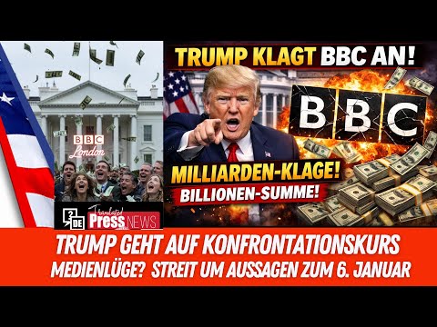 Trump verkündet Milliardenklage gegen BBC London. Medienlüge? Streit um den 6. Januar 2021. Trump verkündet Milliardenklage gegen BBC London. Medienlüge? Streit um den 6. Januar 2021.