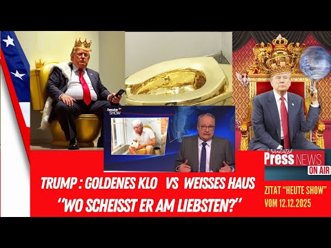 Trump – Zwischen dem goldenen Klo in der Heute-Show und dem echten Thron im Weißen Haus.