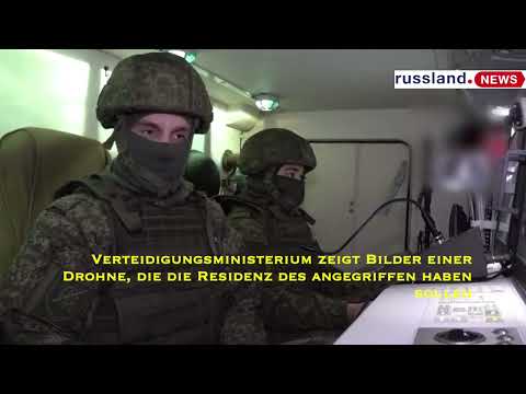 Verteidigungsministerium zeigt Bilder einer Drohne, die die Residenz angegriffen haben sollen Verteidigungsministerium zeigt Bilder einer Drohne, die die Residenz angegriffen haben sollen