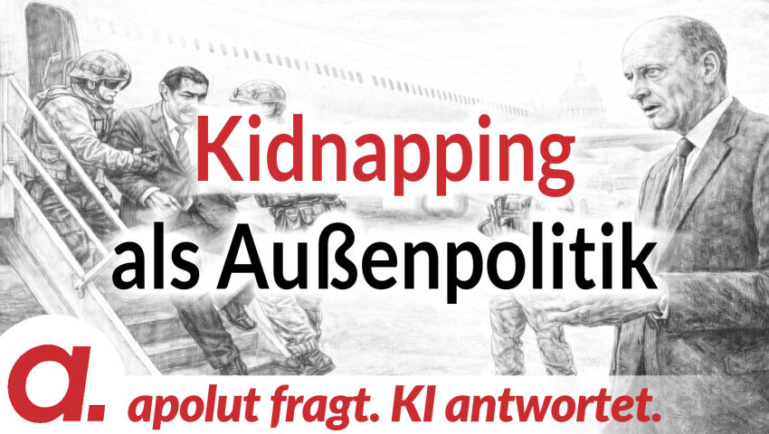apolut fragt. KI antwortet: Kidnapping als Außenpolitik – und die Sprache der Heuchelei