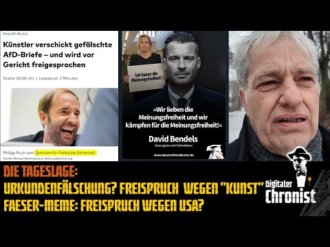 Die Tageslage: Urkundenfälschung? Freispruch wegen „Kunst“ – Faeser-Meme: Freispruch wegen USA? Die Tageslage: Urkundenfälschung? Freispruch wegen „Kunst“ – Faeser-Meme: Freispruch wegen USA?