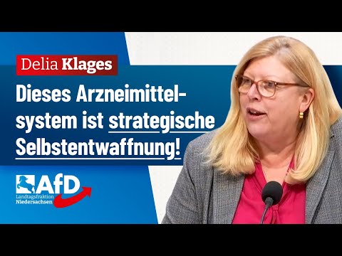 Dieses Arzneimittelsystem ist strategische Selbstentwaffnung! – Delia Klages (AfD) Dieses Arzneimittelsystem ist strategische Selbstentwaffnung! – Delia Klages (AfD)