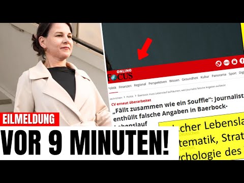 EILMELDUNG! Baerbock soll Angaben zu Karriere und Ausbildung geschönt haben!