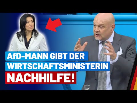 Enrico Komning gibt der Wirtschaftsministerin Nachhilfe! – AfD-Fraktion im Bundestag