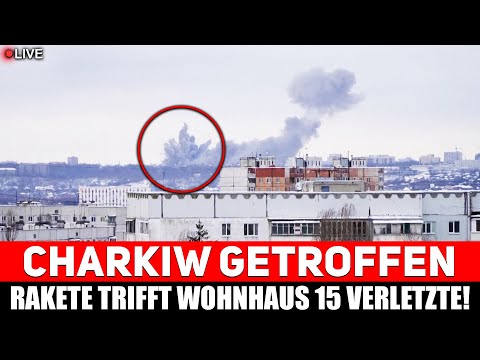 💥 RUSSISCHE RAKETE trifft CHARKIW – WOHNHAUS zerstört, 15 VERLETZTE, ZIVILISTEN unter SCHOCK!