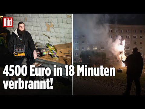 FARBENEXPLOSION AM HIMMEL: Mario Stobbe jagt 4.500-Euro-Feuerwerk in die Luft