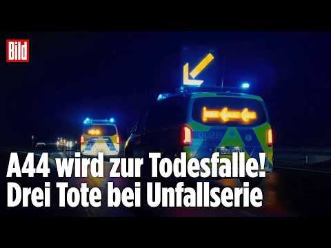 GLATTEIS-ALARM: Drei Tote und 18 Unfälle auf der A44 bei Paderborn