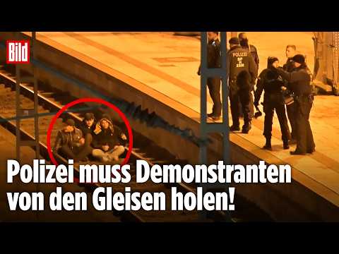 HAMBURG: Zugverkehr lahmgelegt! Prokurdische Demonstranten besetzen Gleise am Hauptbahnhof!