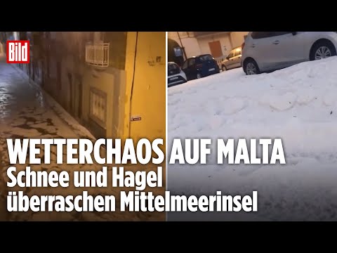 MALTA IM AUSNAHMEZUSTAND: Eis, Hagel und Überschwemmung sorgen für Chaos auf der Mittelmeerinsel