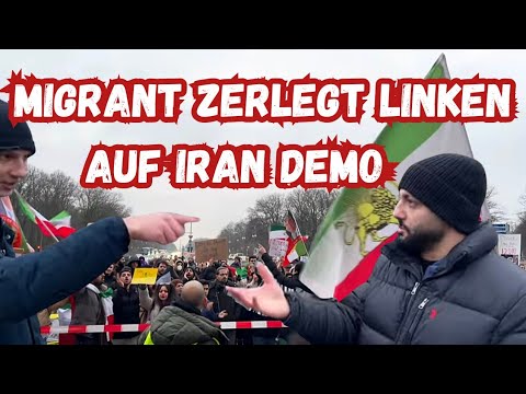 Migrant zerlegt Linken auf Iran Demo in Berlin | 15.01.2026 @UtopiaDeutschland Migrant zerlegt Linken auf Iran Demo in Berlin | 15.01.2026 @UtopiaDeutschland