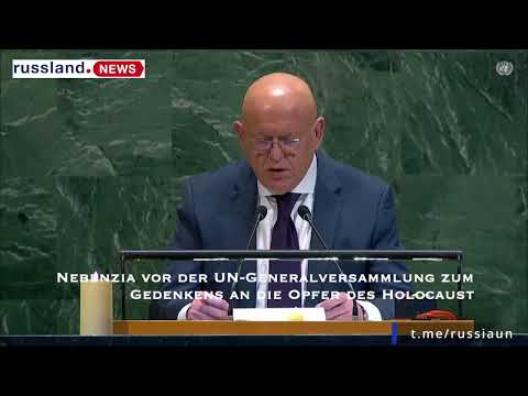 Nebenzia vor der UN-Generalversammlung zum Gedenkens an die Opfer des Holocaust