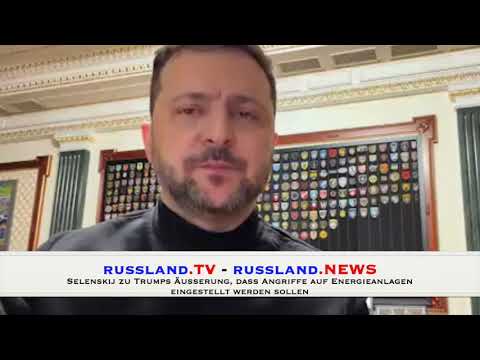 Selenskij zu Trumps Äußerung, dass Angriffe auf Energieanlagen eingestellt werden sollen