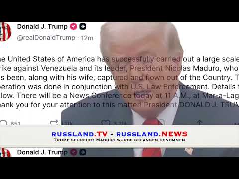 Trump schreibt: Maduro wurde gefangen genommen